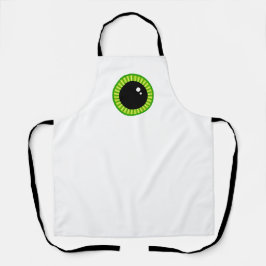 Schattige Funny Big Green Eyeball Schort