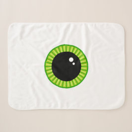 Schattige Funny Big Green Eyeball Sherpa Deken