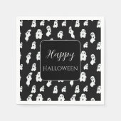 Schattige Funny Black White Happy Ghosts Servet (Voorkant)