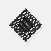 Schattige Funny Black White Happy Ghosts Servet (Hoek)