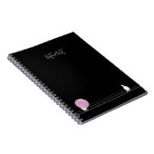 Schattige Funny Bubblegum Birds on a Wire Black Notitieboek (Rechterzijde)