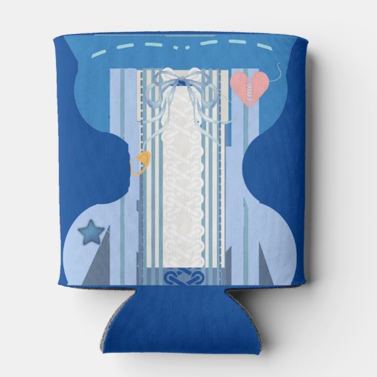 Schattige Funny Bustier Corset Blikjeskoeler (Achterkant)