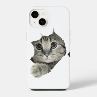 Schattige Funny Cat iPhone Case 14 Hoesje