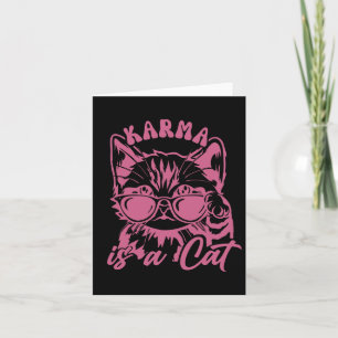 Schattige Funny Cat Lover Cat Is Karma Kaart