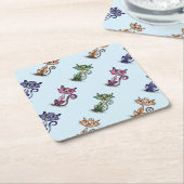 Schattige Funny Cat Paper Onderzetter (Schuin)