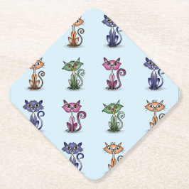 Schattige Funny Cat Paper Onderzetter