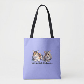 Schattige Funny Cat Theme Lichtblauw Tas