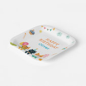 Schattige Funny Cats Kat Verjaardag 3e Papier Bord (Gebogen)