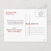 Schattige Funny Christmas Geloof in Santa Feestdagenkaart (Achterkant)