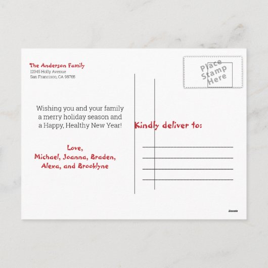 Schattige Funny Christmas Geloof in Santa Feestdagenkaart (Achterkant)