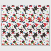 Schattige Funny Christmas Grumpy Cat Cadeaupapier (Vlak)