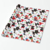 Schattige Funny Christmas Grumpy Cat Cadeaupapier (Uitgerold)