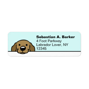Schattige Funny Dog Labrador Retriever Adres Etiket