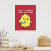 Schattige Funny Duck Duckling Quote Gezegde Poster (Keuken)