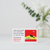 Schattige Funny Eggs Cartoon Ontbijtdiner Restaura Visitekaartje (Staand voorkant)