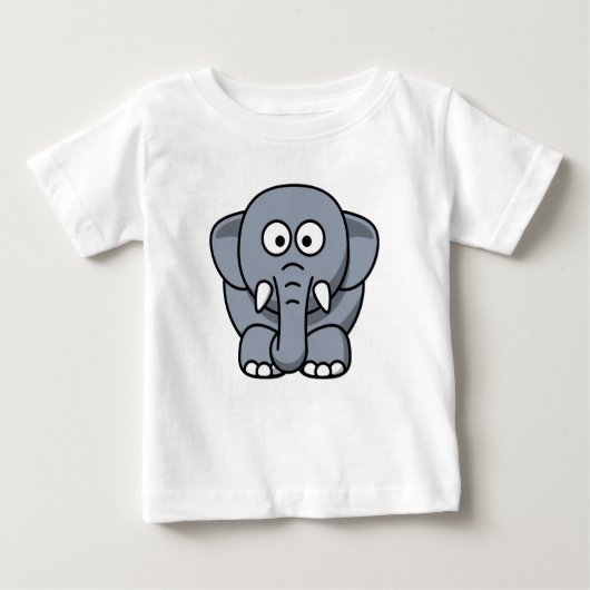 Schattige Funny Elephant - Grijs T-shirt (Voorkant)