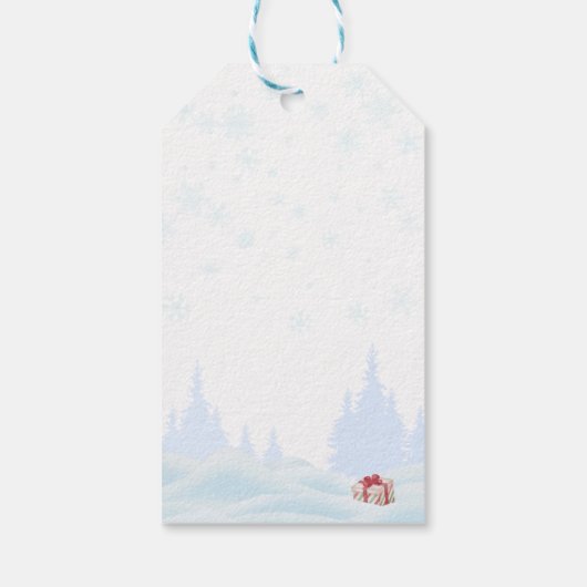 Schattige Funny Elf Kerstcadeau Speciale Levering  Cadeaulabel (Achterkant)