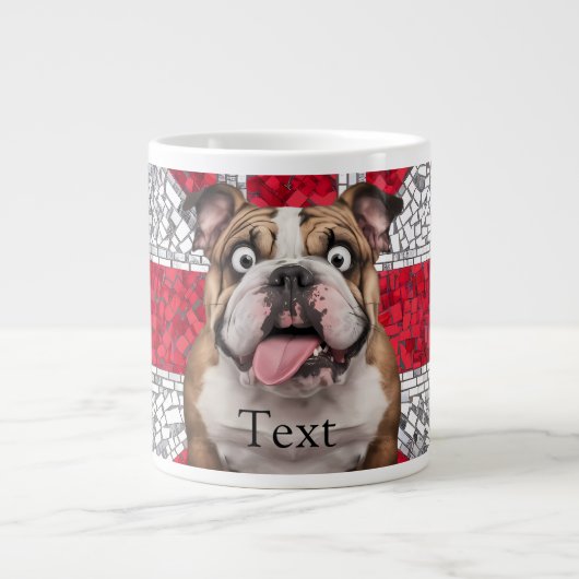 Schattige Funny English BullDog Grote Koffiekop (Voorkant)