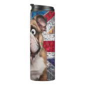 Schattige Funny English BullDog Thermosbeker (Geroteerd rechts)