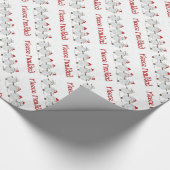 Schattige FUNNY Fleece Navidad Kerstmis Cadeaupapier (Hoek)