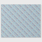 Schattige FUNNY Fleece Navidad Kerstmis Cadeaupapier (Vlak)