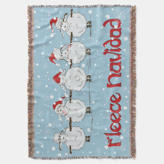Schattige FUNNY Fleece Navidad Kerstmis Deken (Voorkant Verticaal)
