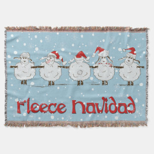 Schattige FUNNY Fleece Navidad Kerstmis Deken