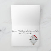 Schattige FUNNY Fleece Navidad Kerstmis Feestdagen Kaart (Binnen)