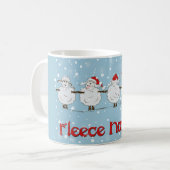 Schattige FUNNY Fleece Navidad Kerstmis Koffiemok (Voorkant links)