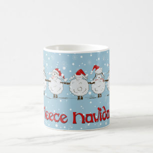 Schattige FUNNY Fleece Navidad Kerstmis Koffiemok