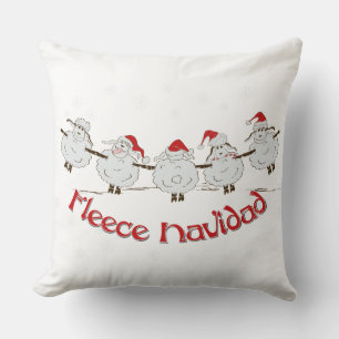 Schattige FUNNY Fleece Navidad Kerstmis Kussen