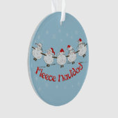 Schattige FUNNY Fleece Navidad Kerstmis Ornament (voorkant)