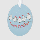 Schattige FUNNY Fleece Navidad Kerstmis Ornament (voorkant)