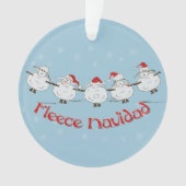 Schattige FUNNY Fleece Navidad Kerstmis Ornament (voorkant)