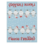 Schattige FUNNY Fleece Navidad Kerstmis Tafelkleed (Voorkant)