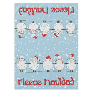 Schattige FUNNY Fleece Navidad Kerstmis Tafelkleed