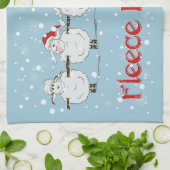 Schattige FUNNY Fleece Navidad Kerstmis Theedoek (Gevouwen)