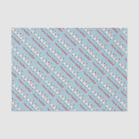 Schattige FUNNY Fleece Navidad Kerstmis Tissuepapier (Voorkant)