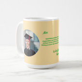Schattige Funny Frog Fotobericht Afstuderen Gift Koffiemok (Voorkant links)