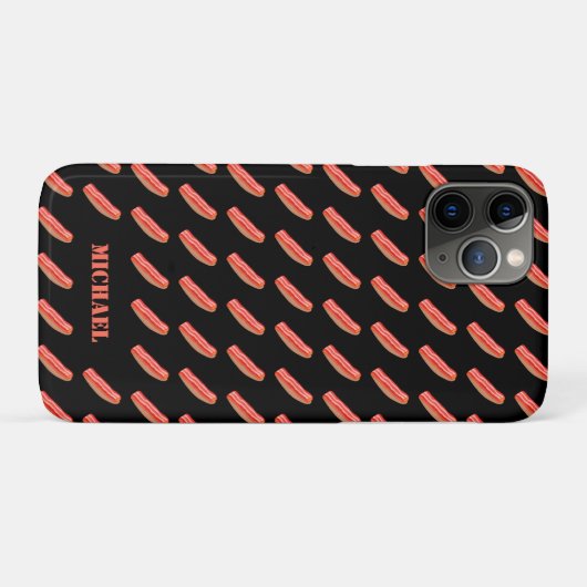 Schattige Funny gepersonaliseerd spek Case-Mate iPhone Case (Achterkant (horizontaal))