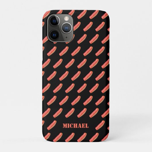Schattige Funny gepersonaliseerd spek Case-Mate iPhone Case (Achterkant)