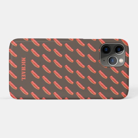 Schattige Funny gepersonaliseerd spek Case-Mate iPhone Case (Achterkant (horizontaal))