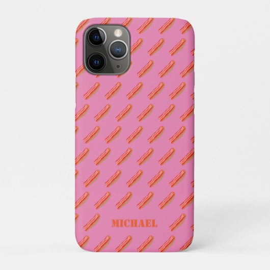 Schattige Funny gepersonaliseerd spek Case-Mate iPhone Case (Achterkant)