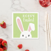 Schattige Funny Happy Easter Bunny Green Spring Pa Servet (Insitu)
