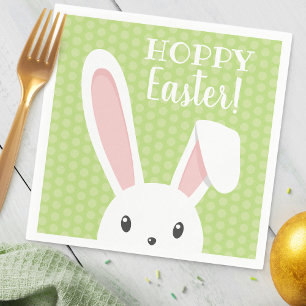 Schattige Funny Happy Easter Bunny Green Spring Pa Servet