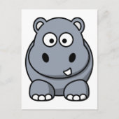 Schattige Funny Hippo Briefkaart (Voorkant)