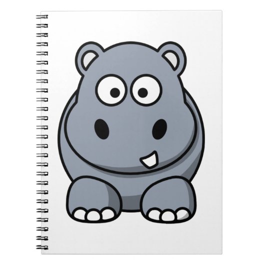 Schattige Funny Hippo Notitieboek (Voorkant)