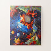 Schattige Funny Little Frog Collectie Legpuzzel (Verticaal)