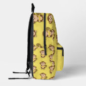 Schattige Funny Monkey Met Bananenpatroon Bedrukte Rugzak (Links)