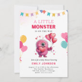 Schattige Funny Monster Baby shower Kaart (Voorkant)